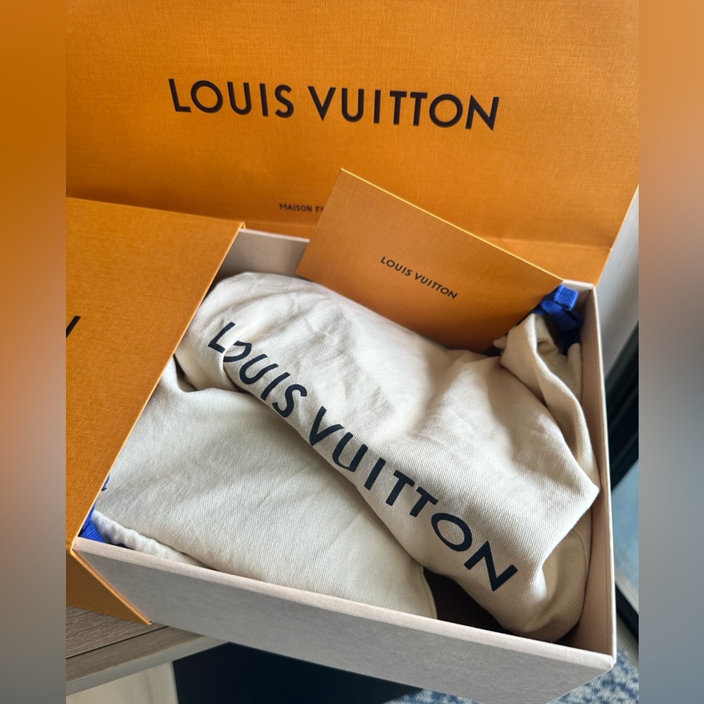 NEW LOUIS VUITTON DENIM Helios Wedge Sandal 💙 - Picture 12 of 13